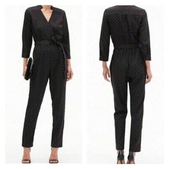 Banana Republic Dot Print Wrap Jumpsuit - Picture 1 of 8